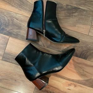 Topshop leather booties size 8